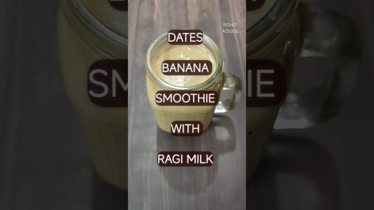Dates Banana Smoothie With Ragi Milk #shorts
