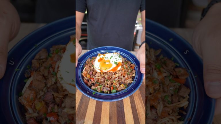 Leftover brisket hash