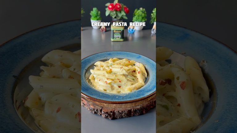 Viral Creamy White Sauce Pasta Recipe #shorts #recipe #pasta #snacks