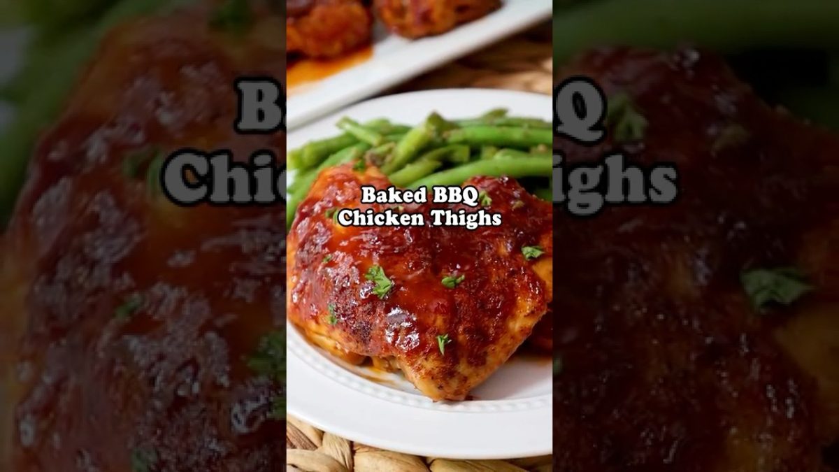 BBQ Boneless Chicken Thighs in the Oven #easyrecipe