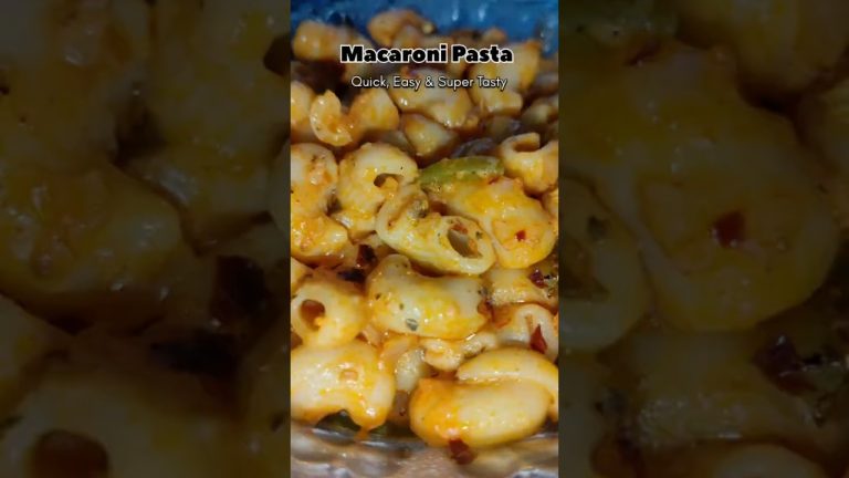 Creamy Macaroni Pasta Recipe 🍝 | Easy & Spicy Pasta | Evening Snack Idea #shorts
