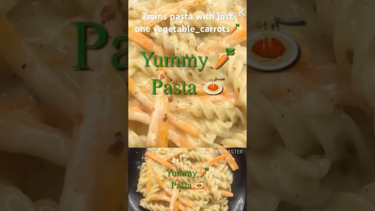 Delicious PASTA in 2 minutes  😋 with just one vegetable!! #shorts #shortsfeed #pastalovers