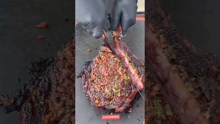 Ultimate Tomahawk Steak Sliced & Juicy! | Garlic Herb Butter Perfection. #foodshorts #asmr #shorts