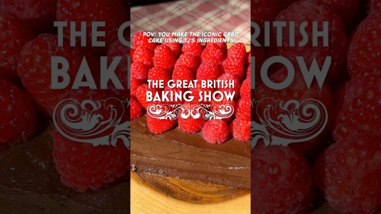 Making the Iconic Great British Bakeoff Cake 🎂 with Trader Joe’s Ingredients #traderjoes #baking