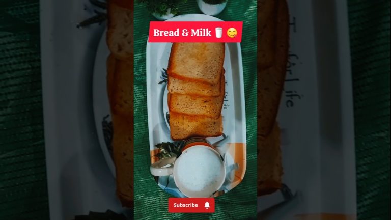 Bread Milk Recipe | Quick & Easy Sweet Dessert #shorts #viral #shortsfeed #milk #bread #recipe #shrt