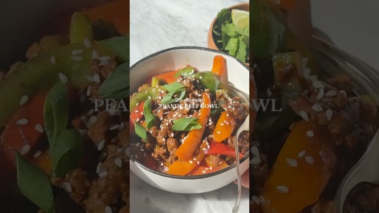 20-Minute Peanut Beef Bowl – RECIPE BELOW
