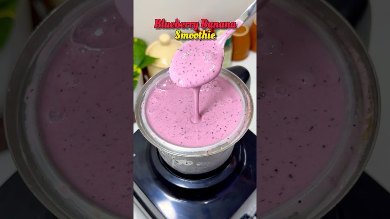 Blueberry Banana Smoothie | Healthy Smoothie Recipe for Weight Loss #blueberry #weightloss #shorts
