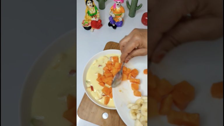 Fruit Custard Recipe You’ll Love 😍 | Healthy & Yummy Dessert | #shorts #shortsviral #custard