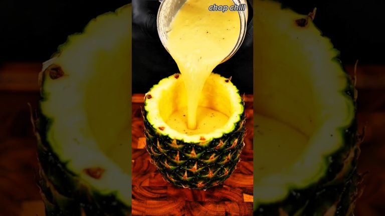 30 Sec Pineapple Smoothie 🍍🥤 | Refreshing & Healthy Recipe#shorts #viral