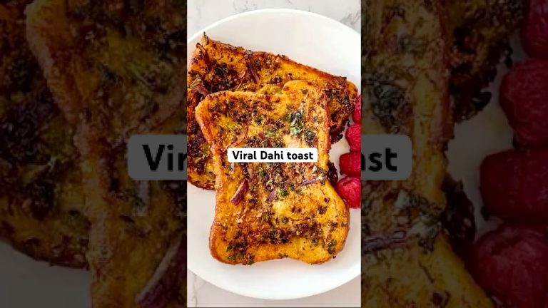 Viral Dahi Toast | Crispy Indian Breakfast Snack | ASMR Recipe #shortsfeed #viral #dahitoast