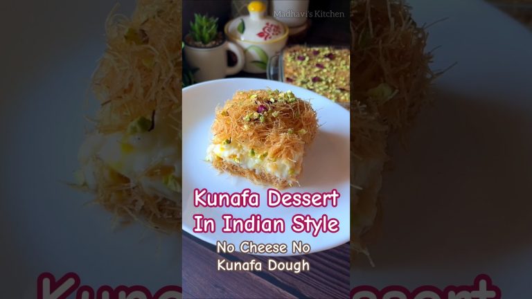 🌙 Arabian sweet ka Indian avatar – Kunafa dessert with a twist #dessert #shorts #kunafa #sweets