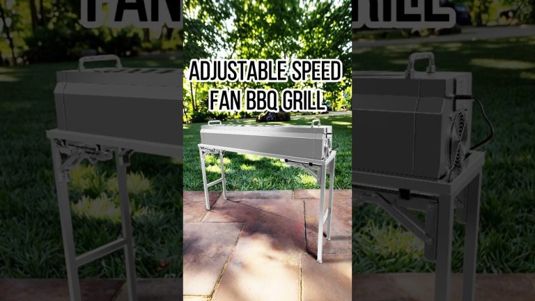 Stainless Steel Charcoal Grill with Built-in Fan: Perfect for Juicy BBQ Every Time! #bbqgrill #bbq
