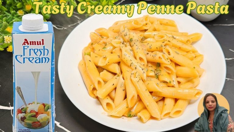 Amul Fresh Cream Mix Tasty Creamy Pasta Recipe | Creamy Penne Pasta Recipe |Easy Creamy Pasta Recipe