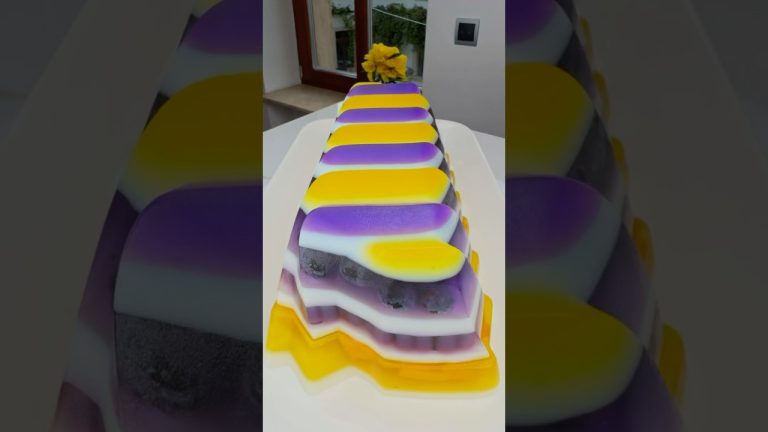 Let´s Make Delicious Summer Fruit Jelly Cake 🍇 #jelly #dessert #satisfying