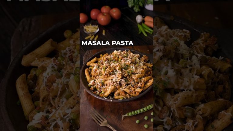 Masala Pasta Recipe | Indian Style Masala Pasta | Easy dinner recipe #shorts #masalapasta