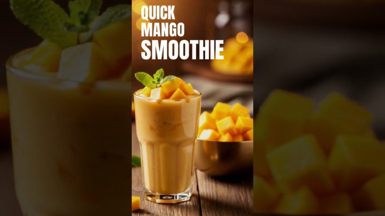 Best Mango Smoothie 🥭 Easy Summer Recipe | Healthy Drink in 30 Secs