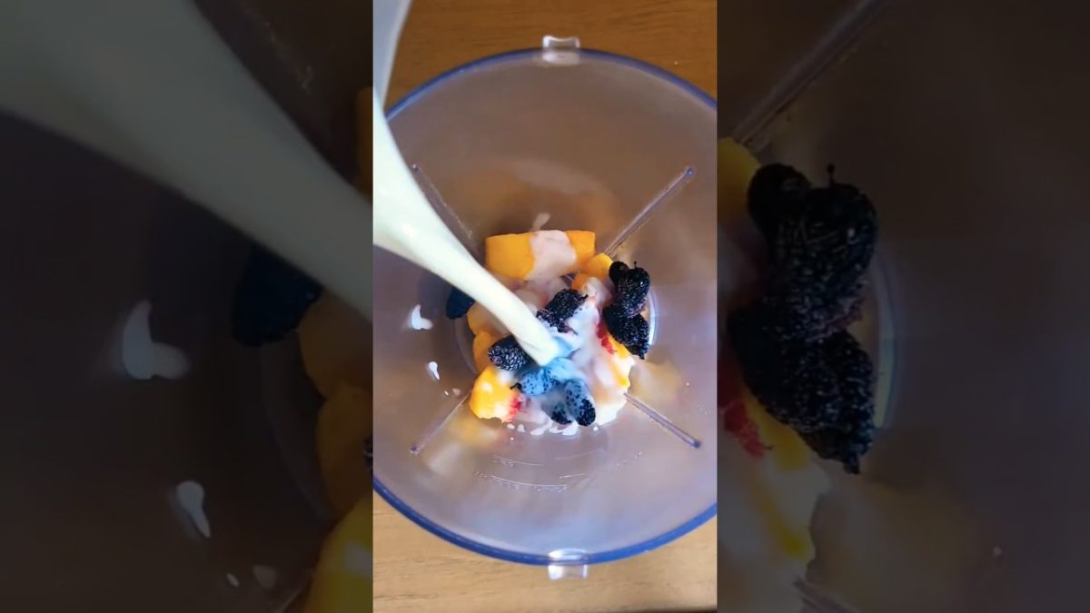 🧋Peach Mulberry Shake #shake #asmrcooking #shorts