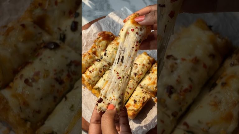 Cheesy Garlic Bread #ashortaday #garlicbread