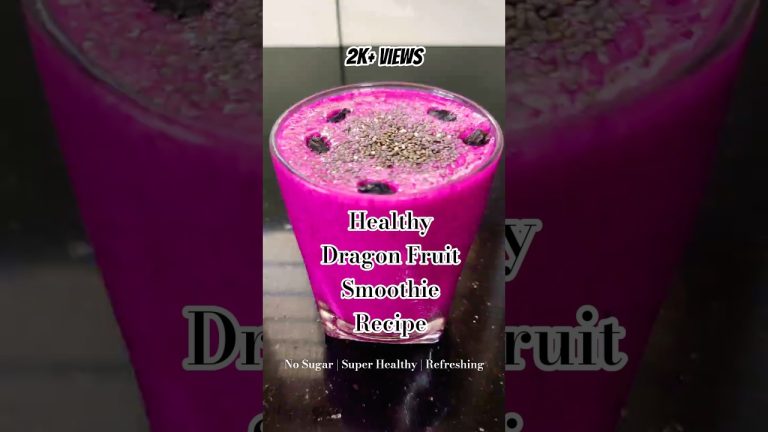 Dragon fruit Smoothie 🥭 No Sugar | Quick Weight Loss Breakfast Drink 🌱 #shorts #food #recipe