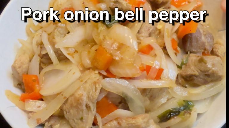 Onion and bell pepper with twice cooked pork | Simple and tasty