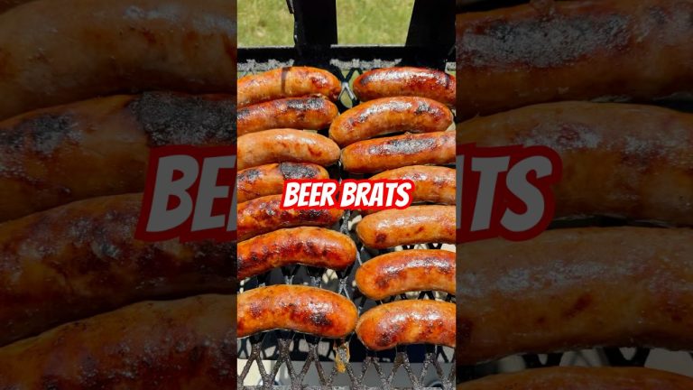 Juicy Beer Brats perfectly cooked for football! #meatchurch #nfl #football #tailgating