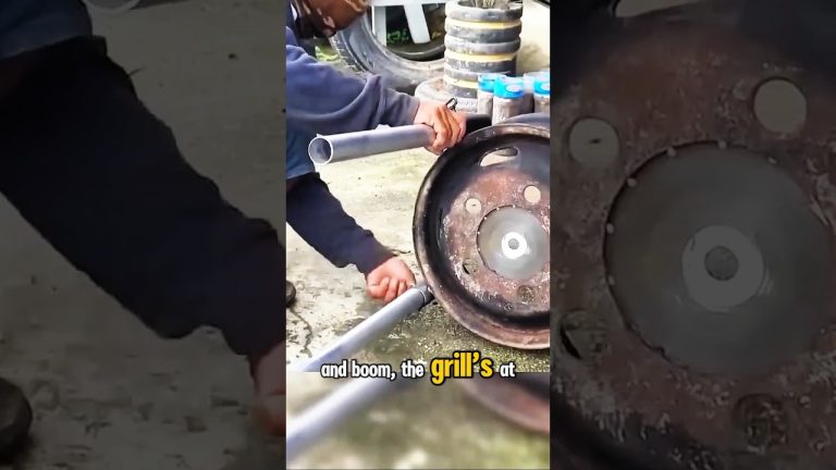 🔥 “From Car Rims to BBQ Grill in Seconds! 😲 #Shorts