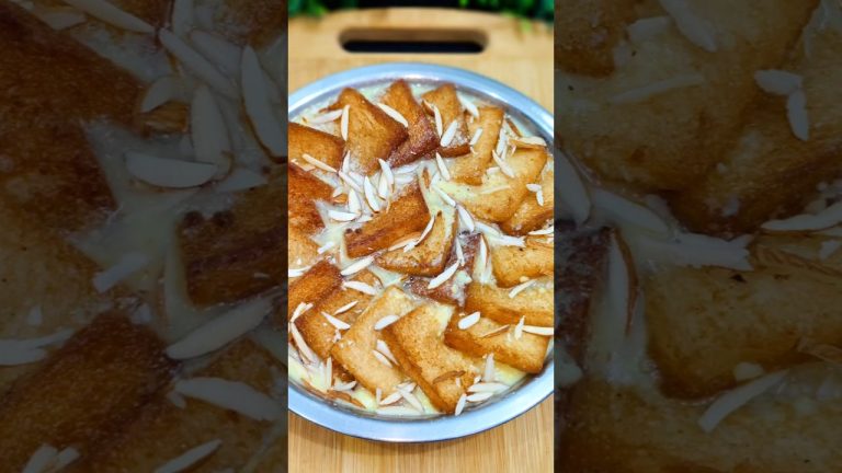 Bread Pudding Recipe | Milk Powder Sweet Recipe #milkbread #bread #custard #recipe #trending