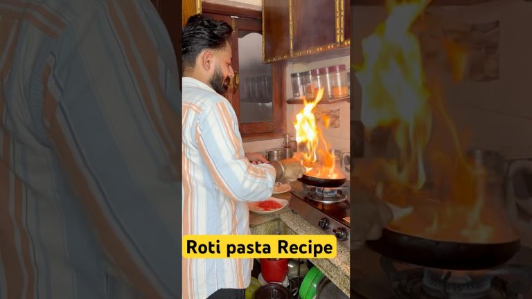 Leftover Roti Pasta Recipe🤤#pasta #youtubeshorts #food #shortsfeed #shorts#roti #khushiharmanvlogs