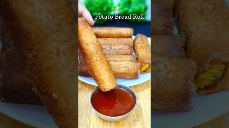 Trending Recipe of Bread Roll | easy breakfast recipes #shorts #bread #breadrolls #recipe #trending