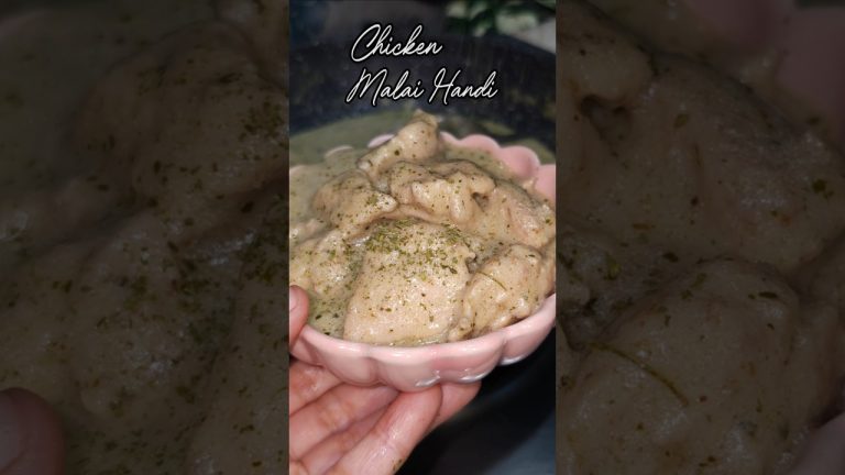 Chicken Malai Handi Recipe | Creamy Restaurant Style Chicken