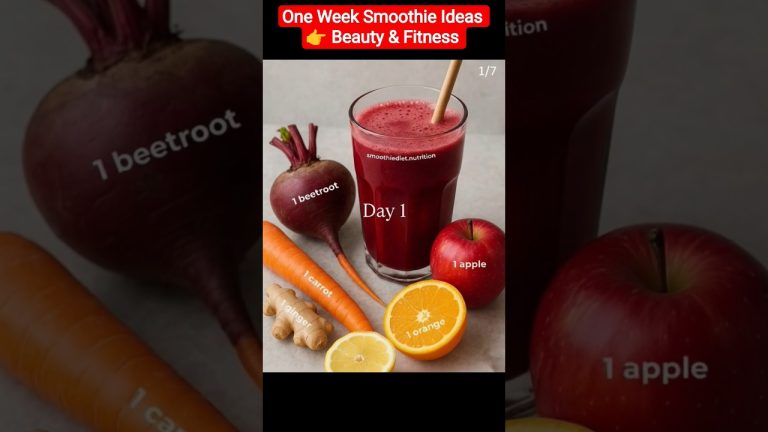 “One-Week Smoothie Ideas for Radiant Skin & Fitness” 👉💖👌