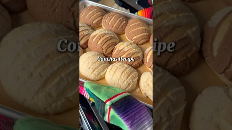 Conchas Recipe 🫶🏼 #mexicanfood #bread #baking #pandulce #recetas #recipe #mexican #conchas