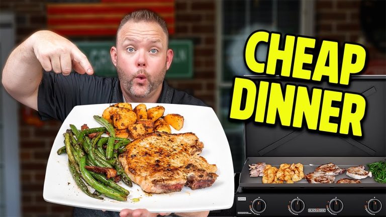 Pork Chops, Potatoes & Green Beans on the Blackstone – All for $15!