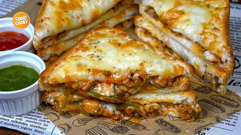 Easy Chicken Fajita Sandwich Recipe, Quick & Easy Chicken Sandwich Recipe by Samina Food Story