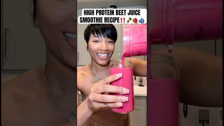 HIGH PROTEIN HEALTHY SMOOTHIE‼️🍓🫐🫜 #highprotein #smoothie