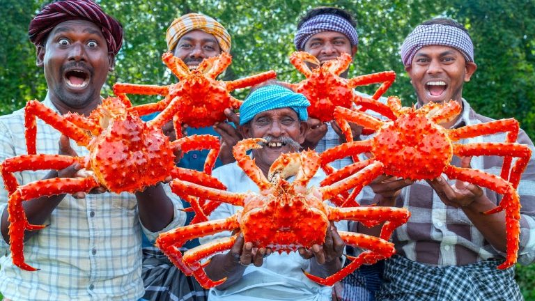 KING CRAB | Big Size Crab Recipe Cooking in American Village | VCC Cooking in USA | Seafood Recipe