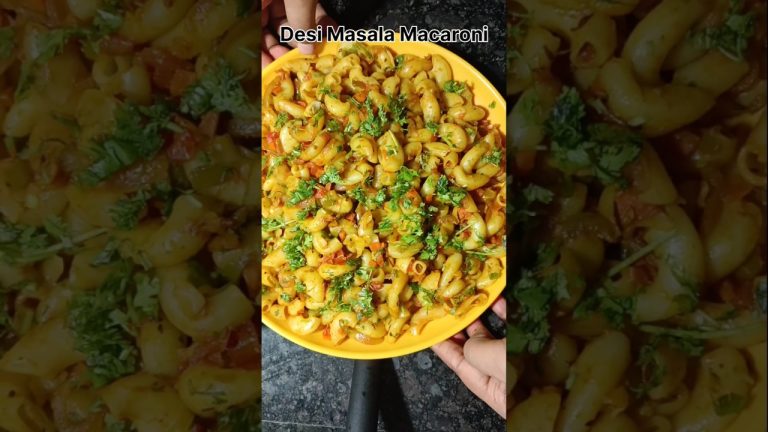 Desi Masala Macaroni in 1 Minute 🍝🔥 #shorts #viral #recipe #ytshorts #yt #shortvideo