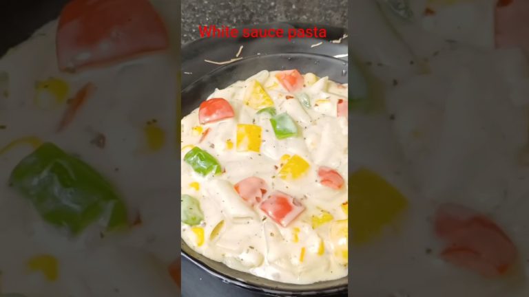 White sauce pasta| easy white sauce pasta recipe for kids| creamy cheesy pasta at home #pasta