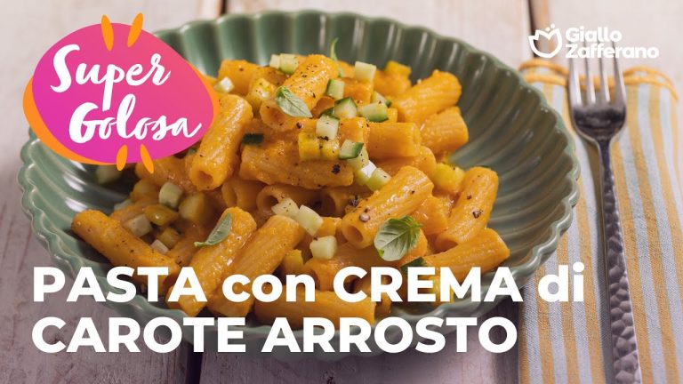 PASTA con CREMA di CAROTE ARROSTO e CETRIOLI 🥕🧡🌱 ricetta vegana e super saporita!✨🍴