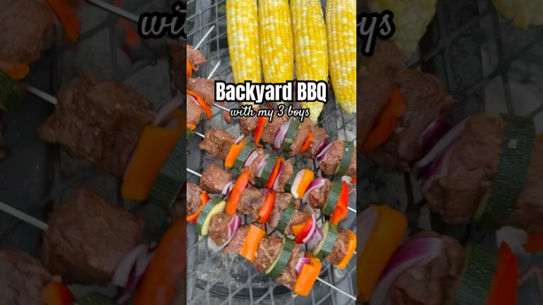 Backyard BBQ while watching our beautiful sunset