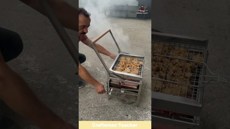 No More Flipping Meat! This Genius Rotating Grill Does It All for You 🔥 #shorts #smartwork