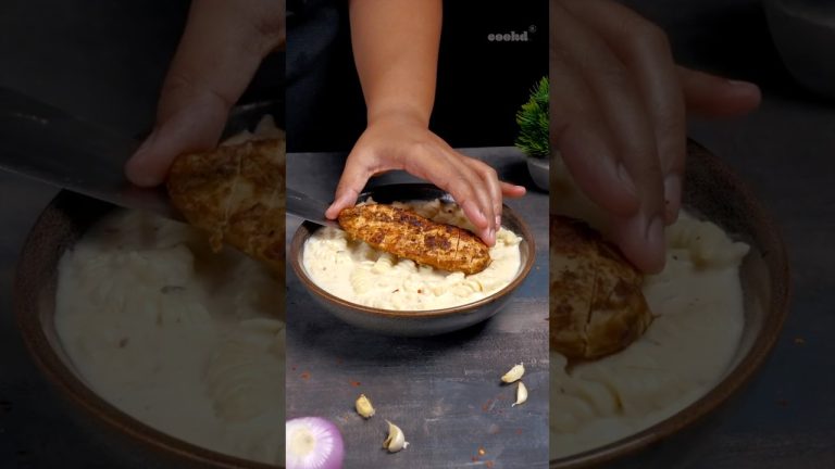 Creamy chicken pasta = what cravings are made of 🤤🍝