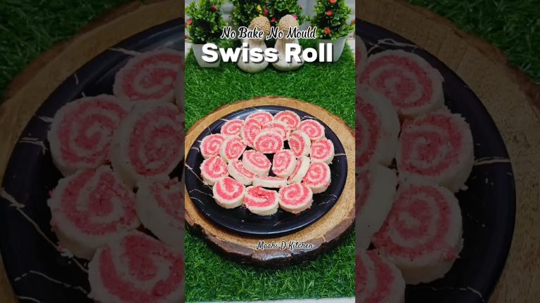 🍫 Swiss Roll | 5 Min Easy Dessert Recipe 😋 |No Bake No Mould