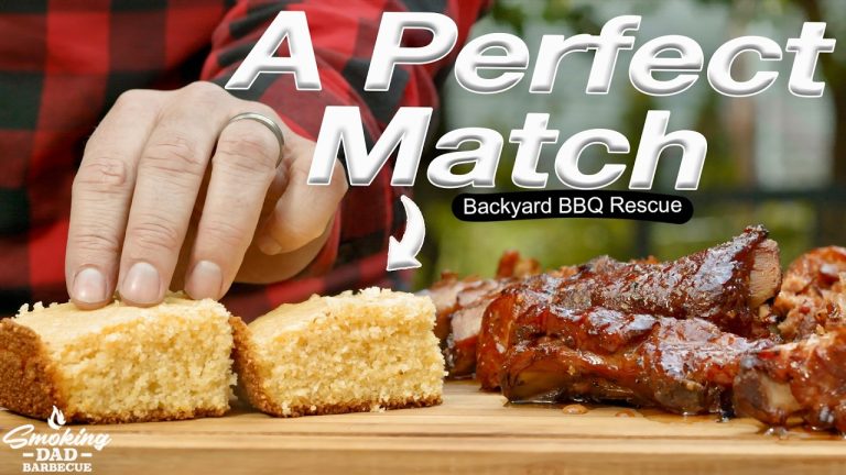 Smoked BBQ Ribs AND Cornbread All In One Big Green Egg  (Backyard BBQ Rescue)