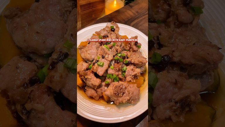Steamed Spare Ribs with Baby Pumpkin #porkribs #porkrecipe #steamedporkribs #recipe #easyrecipe