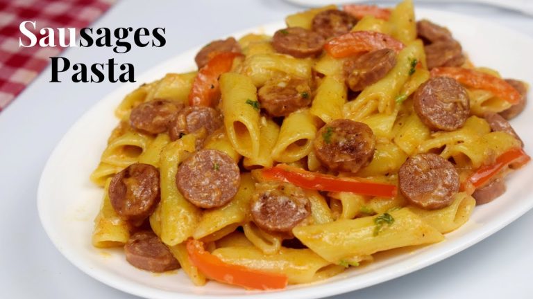 Sausages Pasta recipe by Kids Food #50