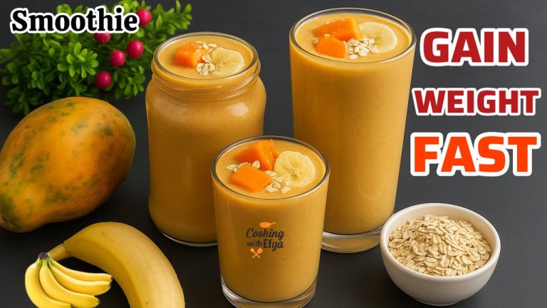 How To Gain Weight Fast In Days With This Smoothie | papaya Banana Smoothie | Easy Breakfast Recipe