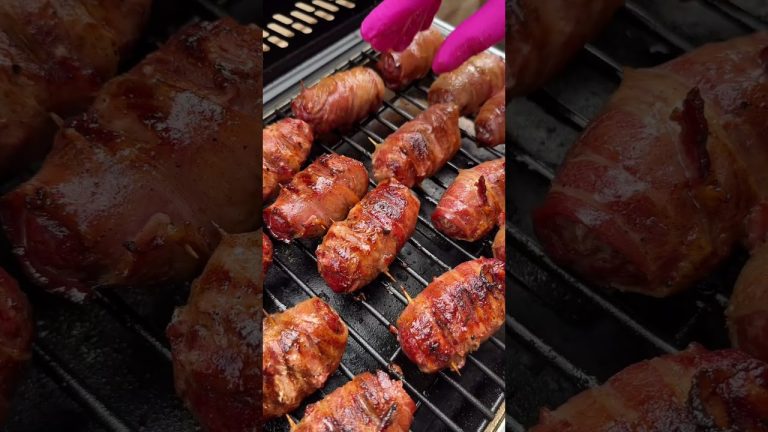 What should we call this 🤔 #baconwrapped #appetizer #bbq #pelletgrill