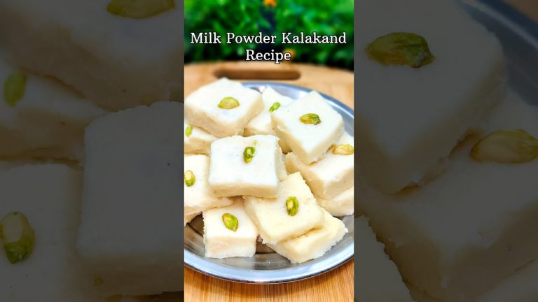 Milk Powder Kalakand Recipe | Milk Powder Sweet Recipe #milkbread #burfi #sweetbread #recipe