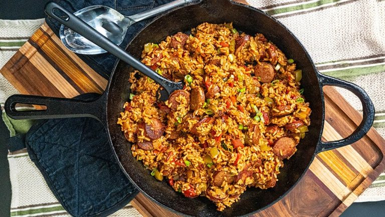 Easy Sausage and Rice Skillet | One-Pot Weeknight Dinner Recipe